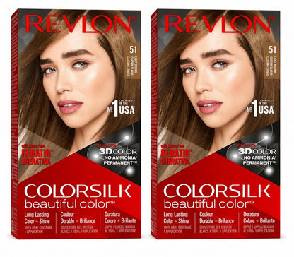 Revlon Colorsilk Beautiful Color Permanent Hair Color, Long-Lasting  2 Pack - Lumi and Leo