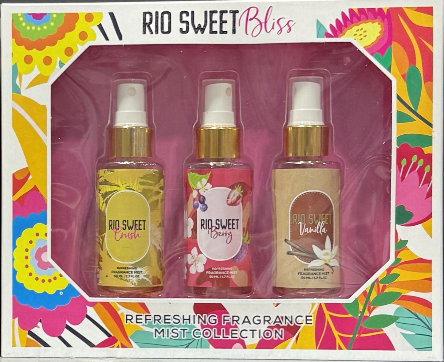 Rio Sweet Bliss Refreshing Fragrance Mist Collection Gift Set 3 x 50ml - Lumi and Leo