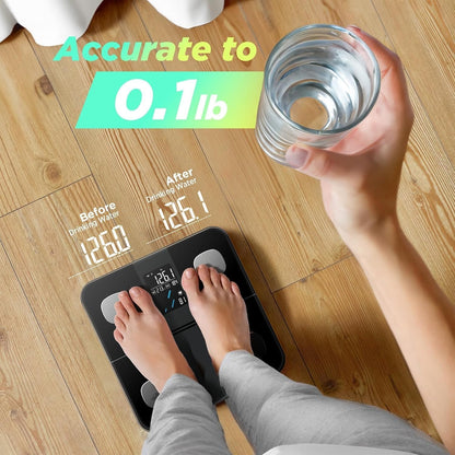 Runstar Smart Scale for Body Weight and Fat Percentage, High Large, Black - Lumi and Leo