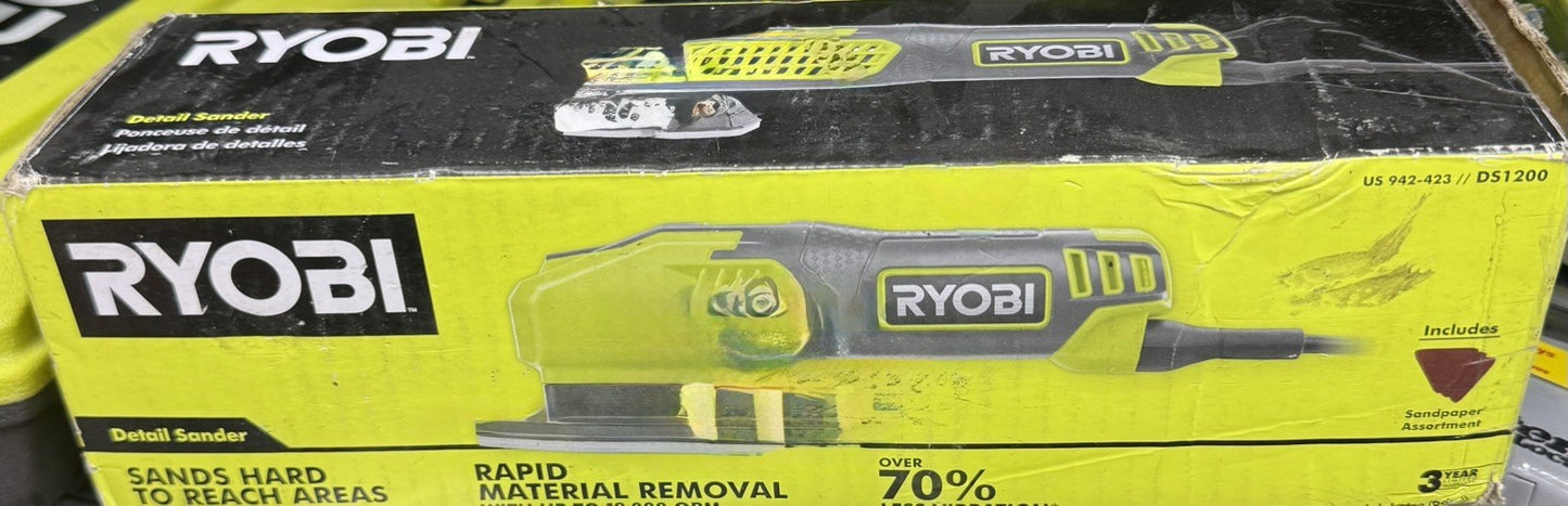 Ryobi DS1200 120V 0.4A 2-7/8" Detail Sander - NEW IN BOX - Lumi and Leo