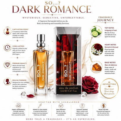 SO...? Dark Romance Eau de Parfum 14ml Women's Travel Perfume Purse Spray - Lumi and Leo