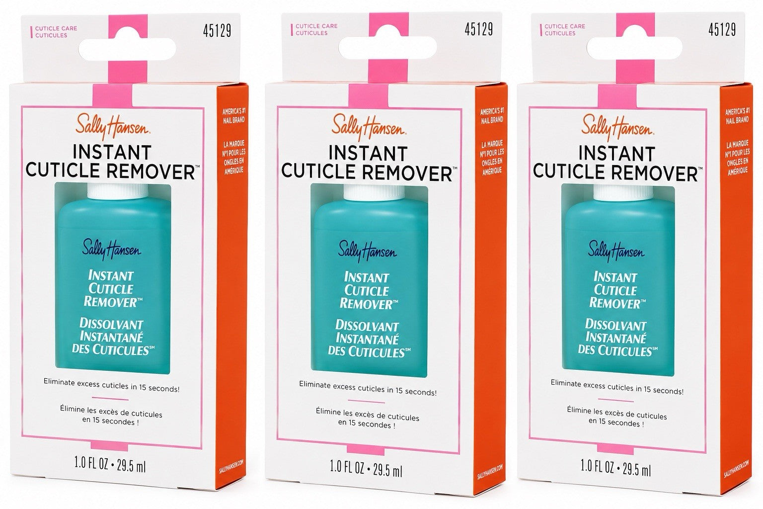 Sally Hansen Instant Cuticle Remover 29.5mL Nail Care Gel 3 Pack New