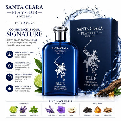 Santa Clara Play Club 3 Pack Blue Black Green EDP 100ml Men Perfume Set - Lumi and Leo