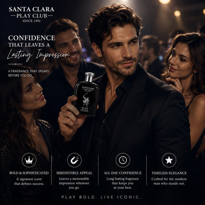 Santa Clara Play Club Black Pour Homme Eau De Parfum 100ml 3.4 fl oz - Lumi and Leo