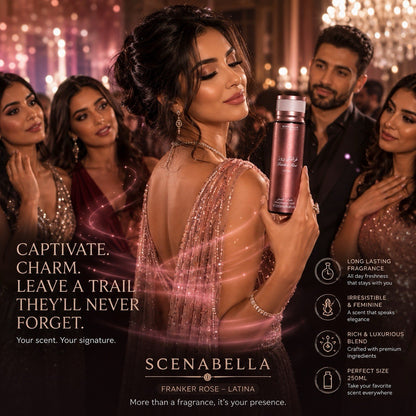 Scenabella Franker Rose Latina Fragrance Mist Body Spray 250ml 8.4oz Women - Lumi and Leo