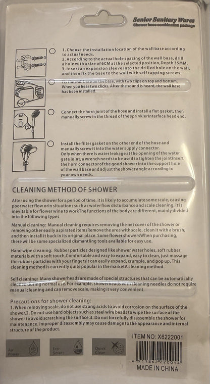Senior Sanitary Wares Handheld Shower Head Hose Holder Chrome X6222001 - Lumi and Leo