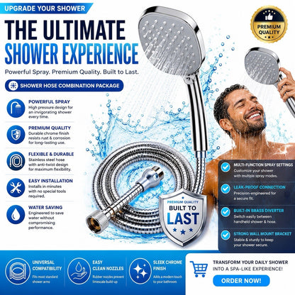 Senior Sanitary Wares Handheld Shower Head Hose Holder Chrome X6222018 - Lumi and Leo