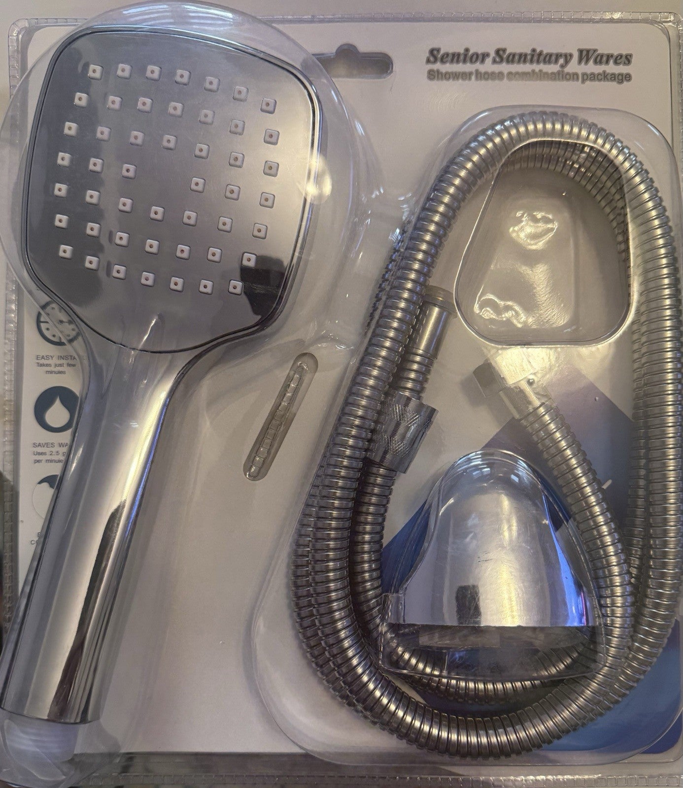Senior Sanitary Wares Handheld Shower Head Hose Holder Chrome X6222018