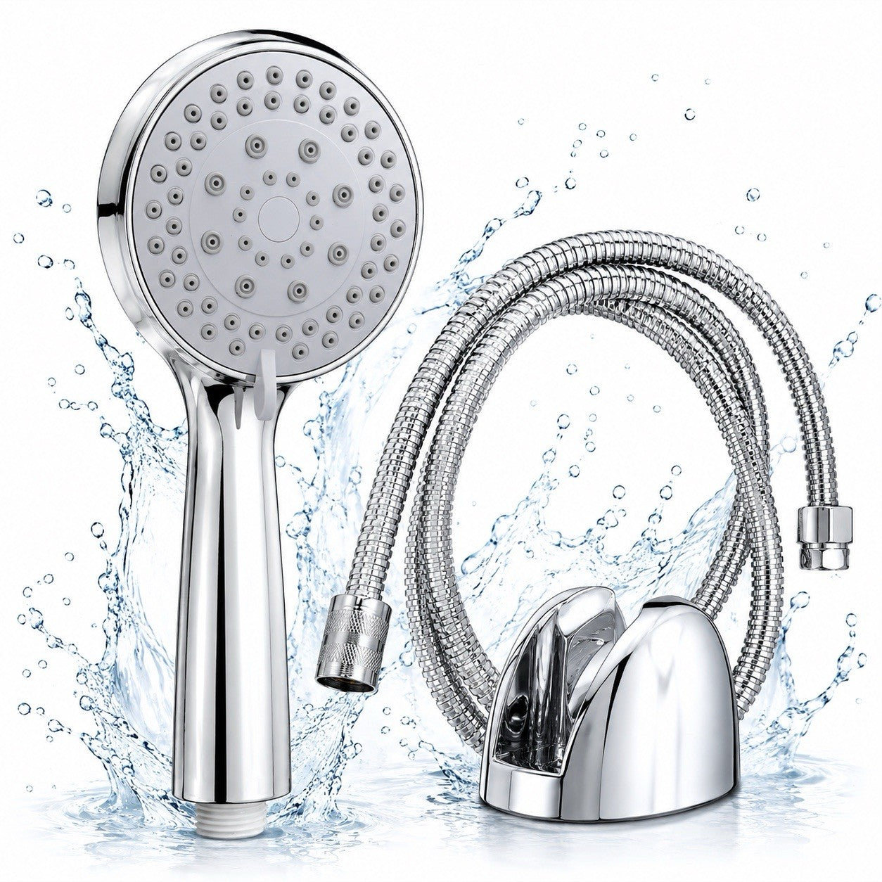 Senior Sanitary Wares Handheld Shower Head Hose Holder Chrome X6222020 - Lumi and Leo