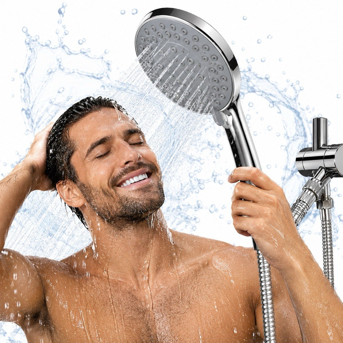 Senior Sanitary Wares Handheld Shower Head Hose Holder Chrome X6222020