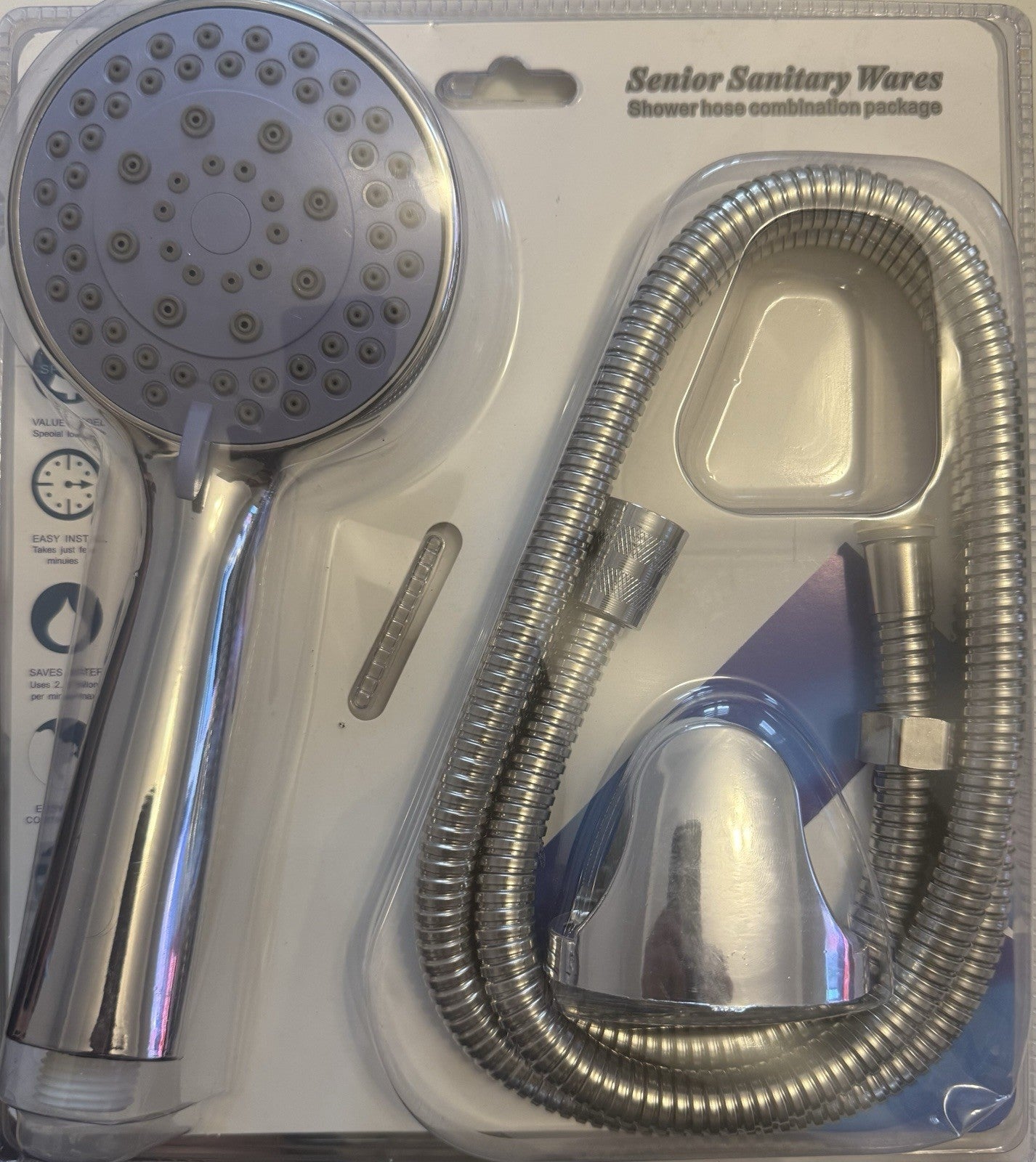 Senior Sanitary Wares Handheld Shower Head Hose Holder Chrome X6222020 - Lumi and Leo