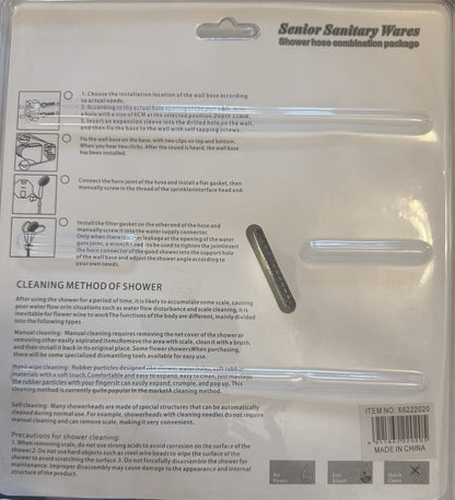 Senior Sanitary Wares Handheld Shower Head Hose Holder Chrome X6222020 - Lumi and Leo