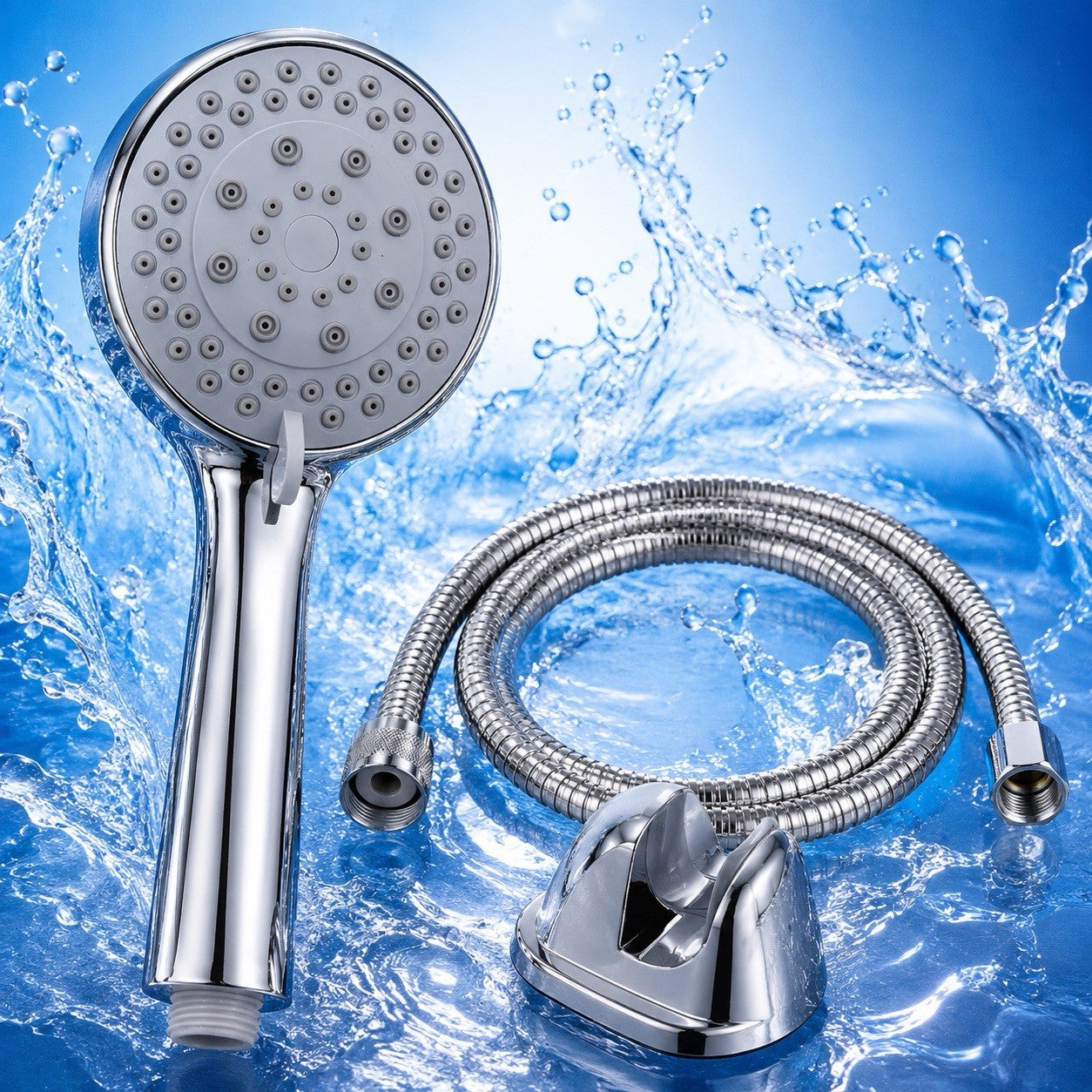 Senior Sanitary Wares Handheld Shower Head Hose Holder Chrome X6222020 - Lumi and Leo