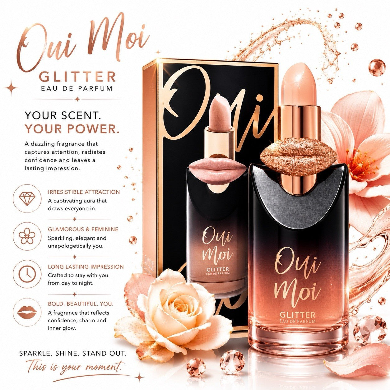 Shirley May Deluxe Oui Moi Glitter Eau de Parfum Women 100ml Spray