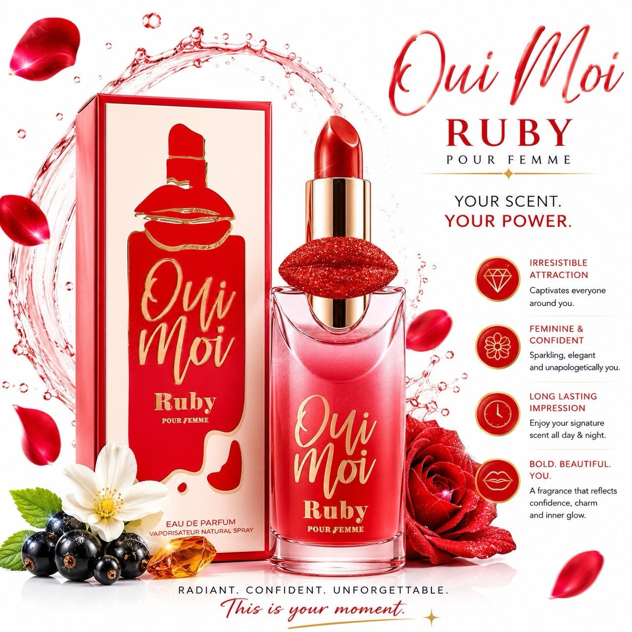 Shirley May Deluxe Oui Moi Ruby Eau de Parfum Women 100ml Spray