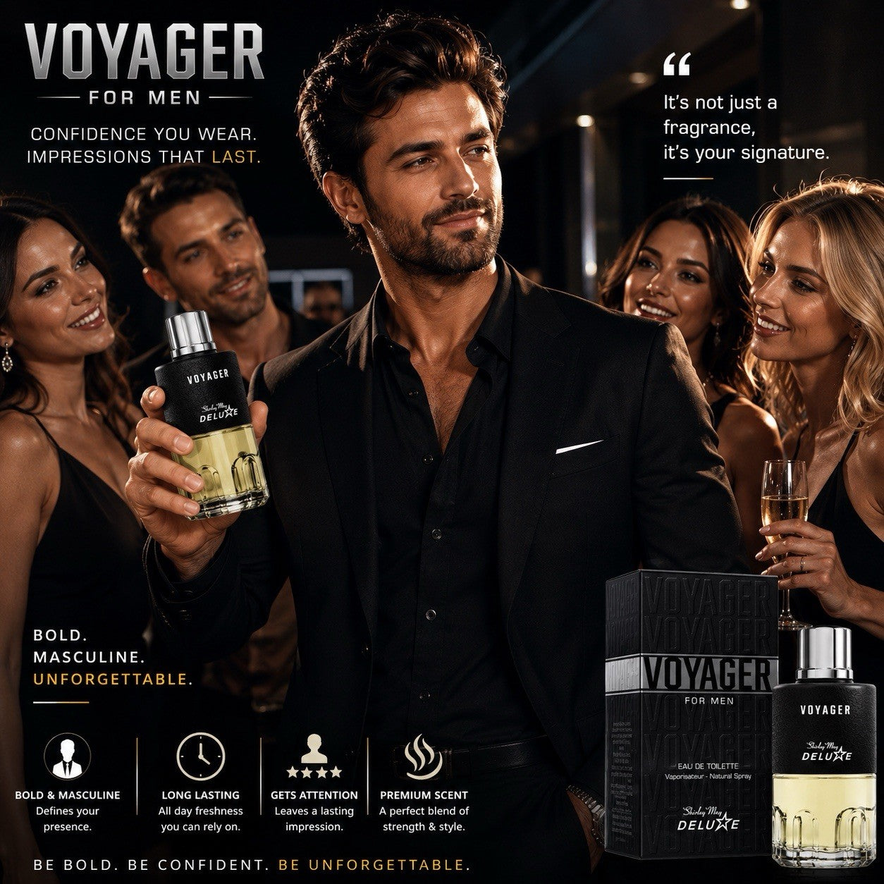 Shirley May Men’s Cologne 4 Pack EDT 100ml Cross Voyager Vector Herman