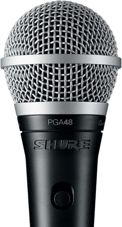 Shure - PGA48-QTR - Cardioid Dynamic Vocal Microphone with XLR to 1/4" Cable - Lumi and Leo