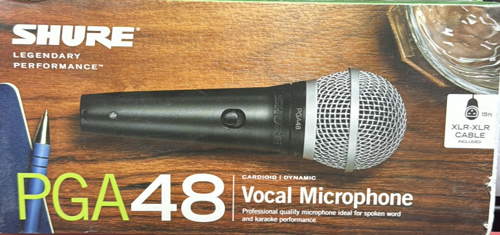 Shure - PGA48-QTR - Cardioid Dynamic Vocal Microphone with XLR to 1/4" Cable