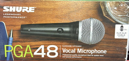 Shure - PGA48-QTR - Cardioid Dynamic Vocal Microphone with XLR to 1/4" Cable - Lumi and Leo