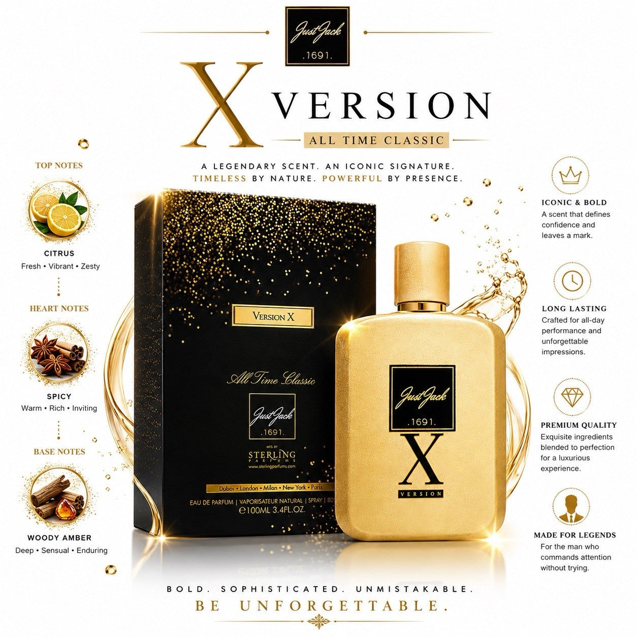 Sterling Just Jack Version X For Him / Her 100mL