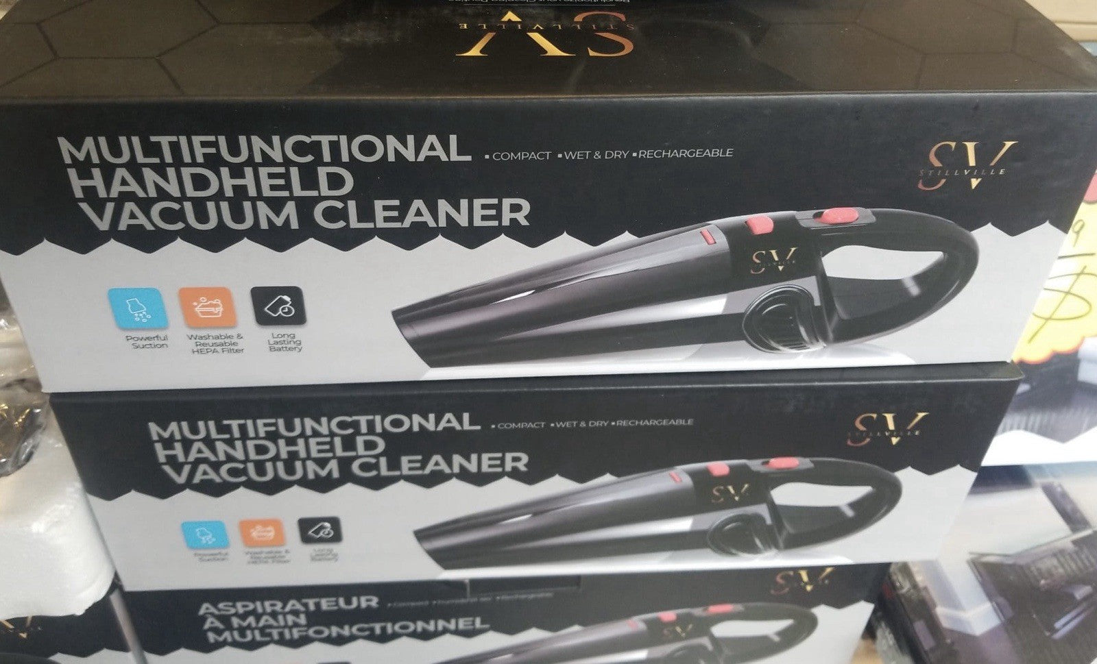 StillVille Cordless Handheld Vacuum Cleaner Wet Dry USB Rechargeable HEPA 120W