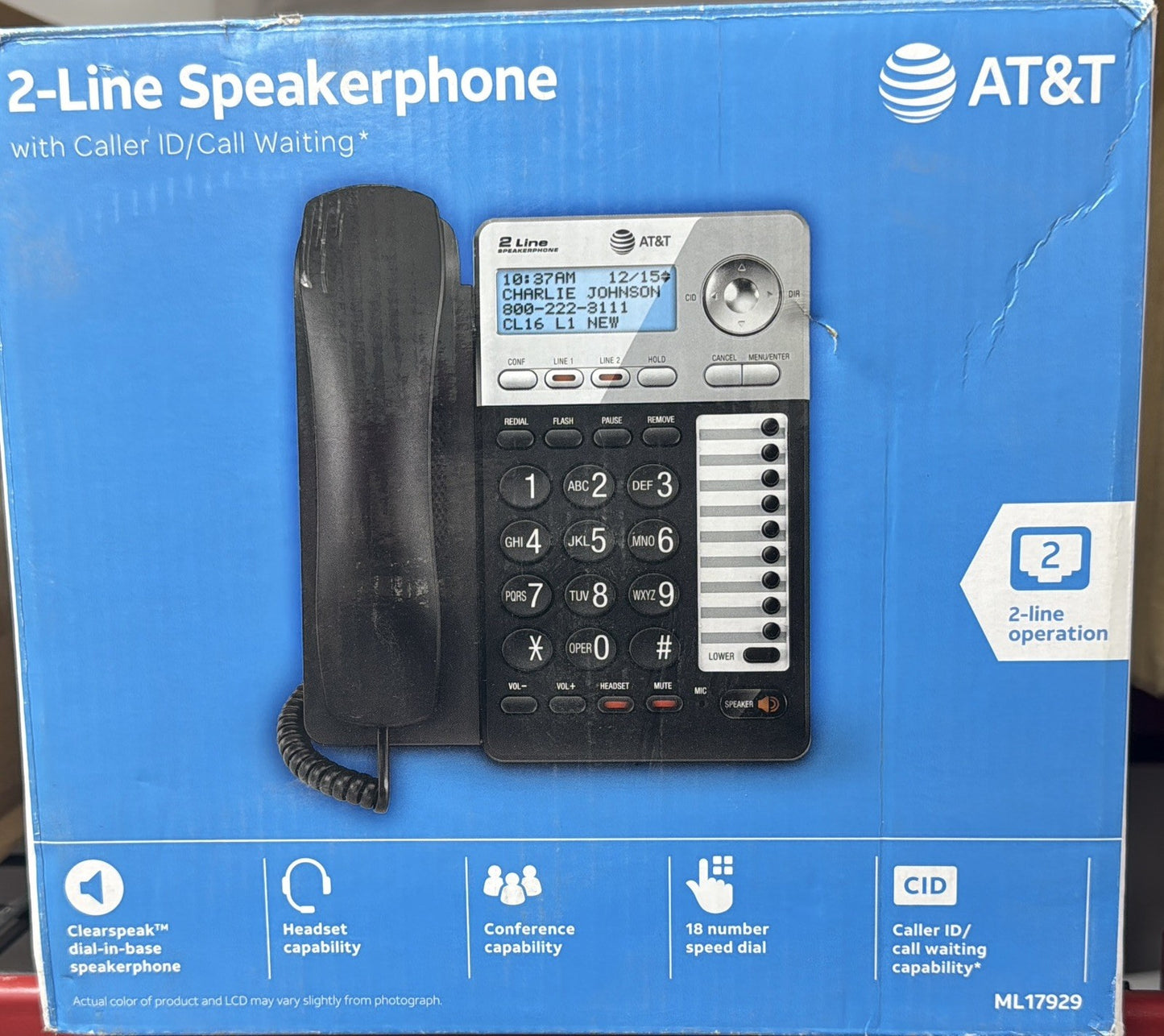 Title: AT&T ML17929 2-Line Business Speakerphone Caller ID Office Phone - Lumi and Leo