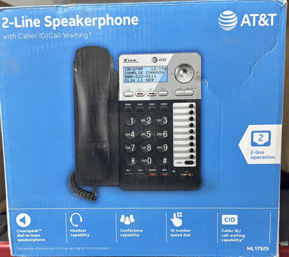 Title: AT&T ML17929 2-Line Business Speakerphone Caller ID Office Phone - Lumi and Leo