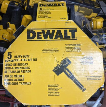 Title: DeWalt DW1648 5-Piece Heavy-Duty Self-Feed Bit Set - Lumi and Leo