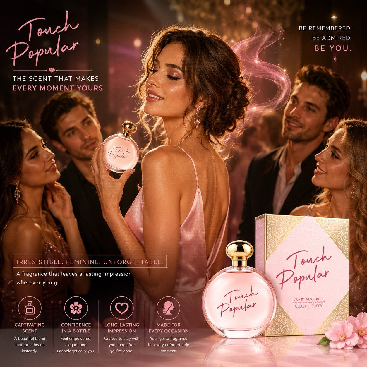 Touch Popular Eau de Parfum 100ml 3.4 fl oz for Women New in Box - Lumi and Leo