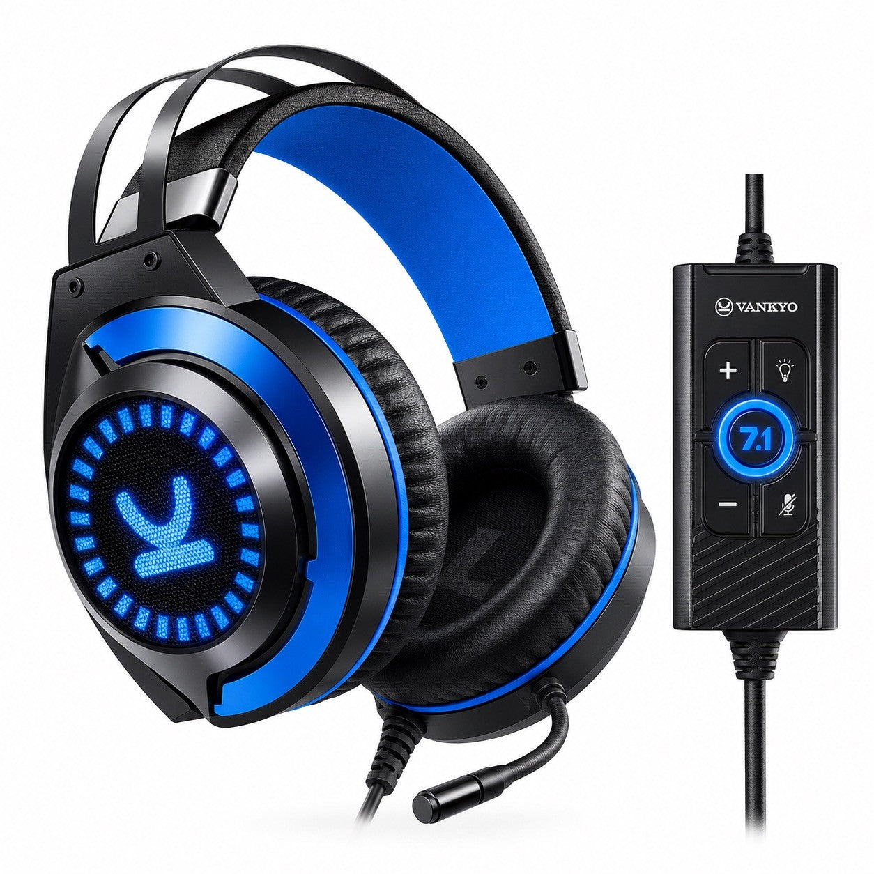 VANKYO CM7000 Commander Gaming Headset 7.1 USB RGB Mic PC PS5 PS4 Xbox - Lumi and Leo