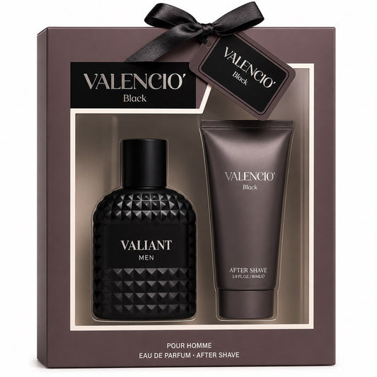 Valencio Black Men's Perfume Gift Set Eau de Parfum & After Shave - Lumi and Leo