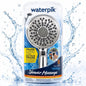 Waterpik VHX-663 PowerSpray+ 6-Spray Handheld Shower Head 5-Ft Hose Chrome - Lumi and Leo