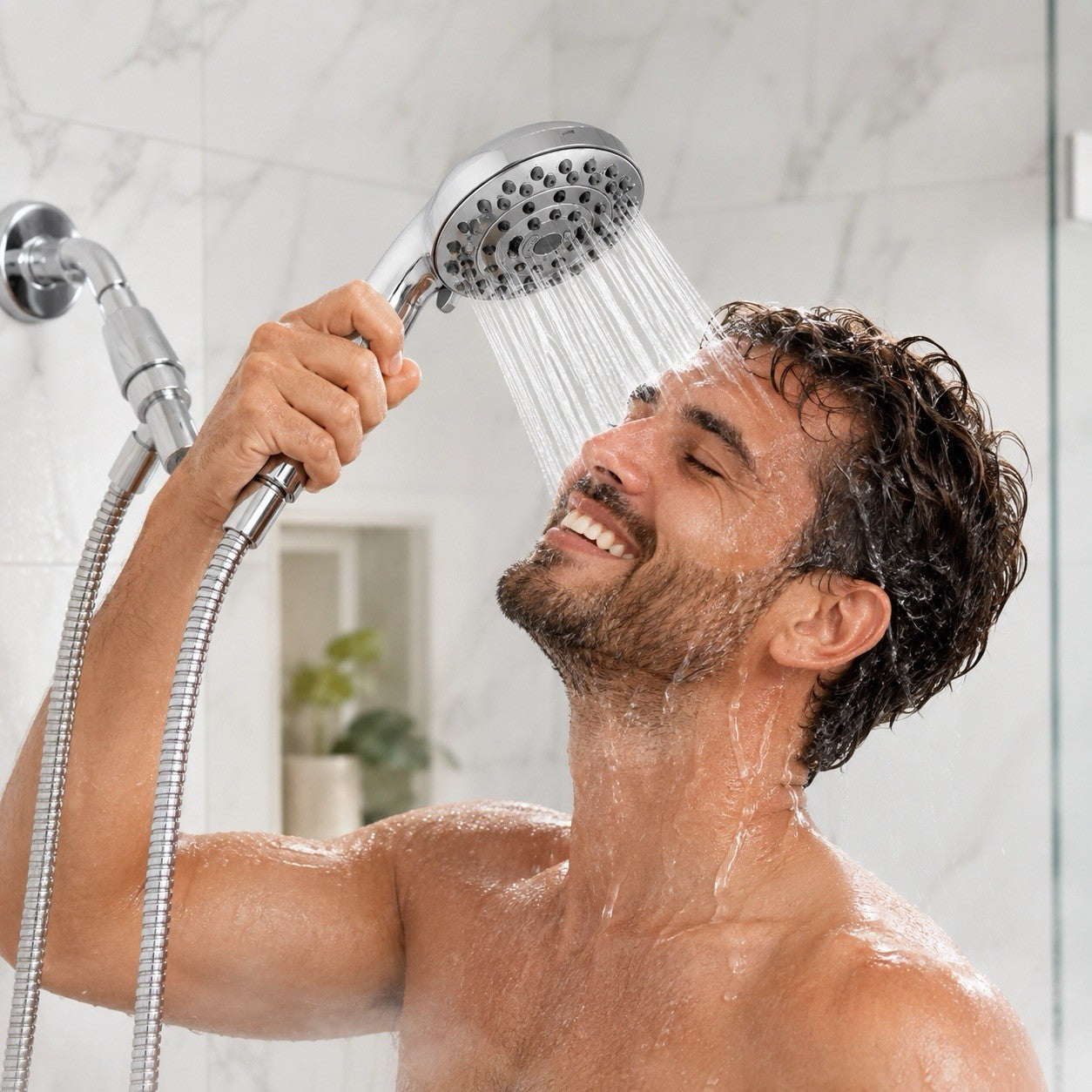 Waterpik ZZR-769ME Dual PowerPulse 6-Spray Handheld Shower Head Chrome - Lumi and Leo