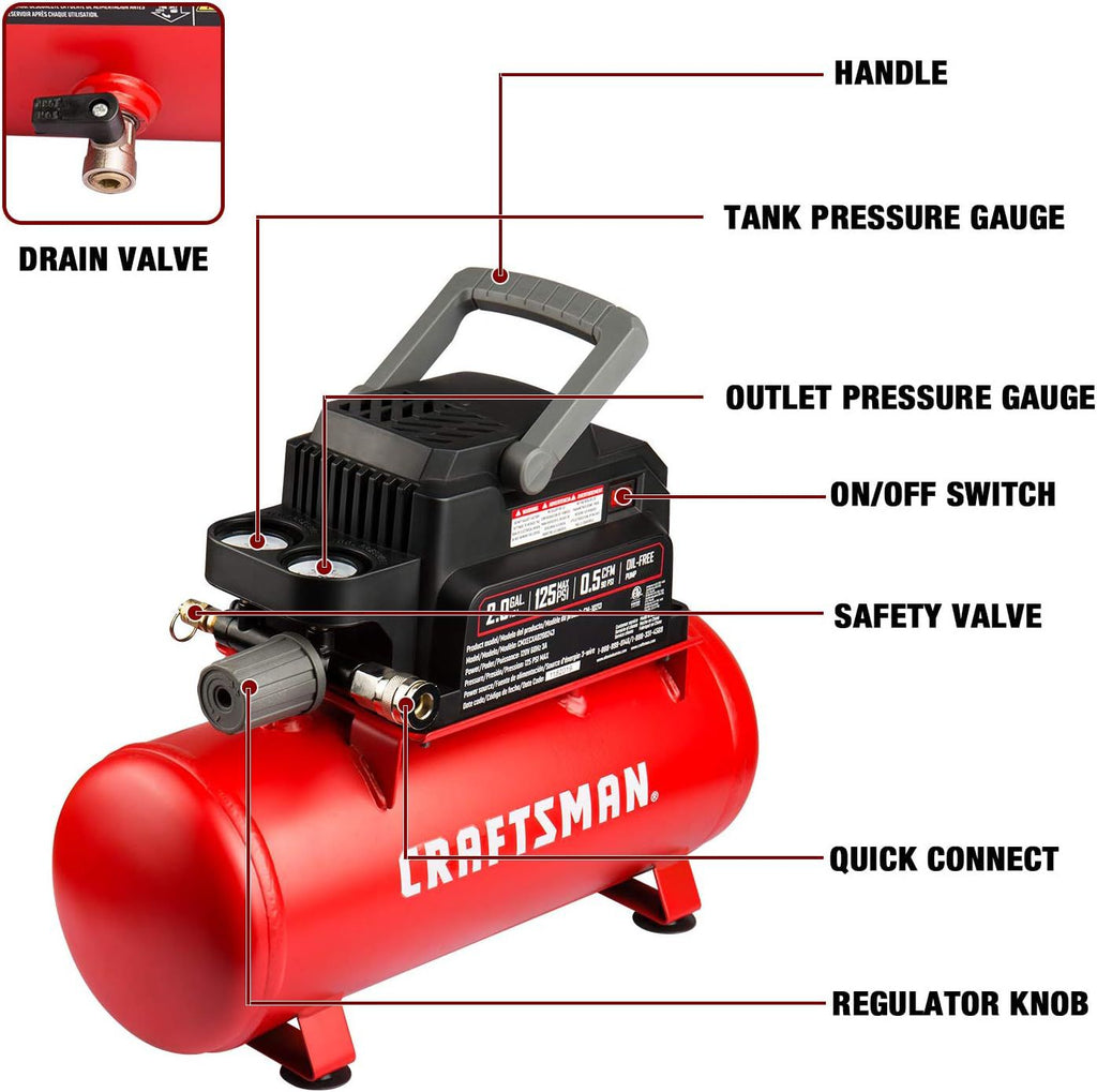 Used & Tested - HUSKY / CRAFTSMAN PORTABLE AIR COMPRESSOR