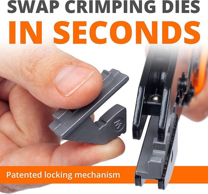 Wirefy 5-Piece Ratcheting Crimping Tool Kit Quick Change Dies CRMP-AA5BD New - Lumi and Leo