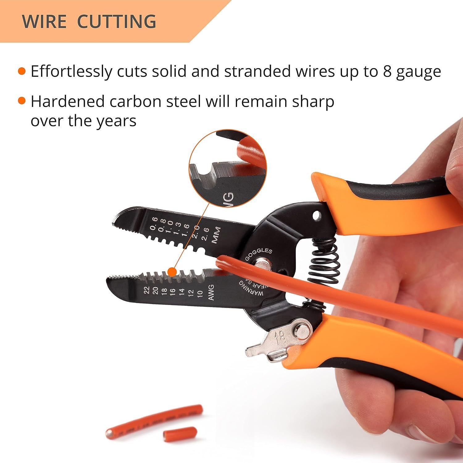 Wirefy Precision Wire Stripper & Cutter 10-22 AWG Ergonomic Handles New