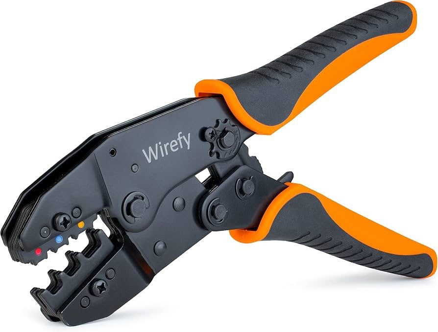 Wirefy Ratcheting Crimping Tool 22-10 AWG Insulated Wire Terminal Crimper New - Lumi and Leo