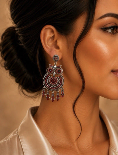 Women's Fashion Earrings Set 8 Pairs Vintage Boho Dangle Stud Gold Tone Jewelry - Lumi and Leo