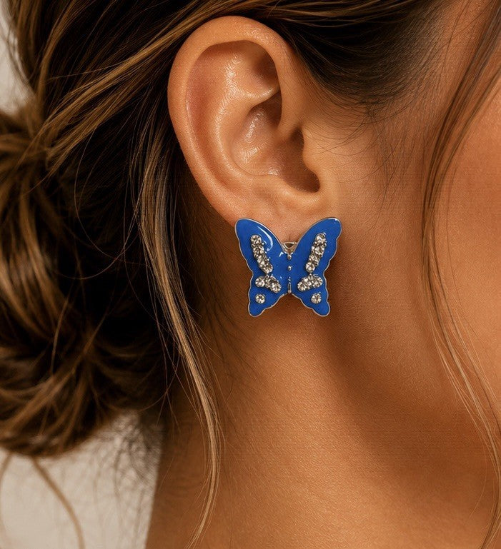 Women's Fashion Stud Earrings Elegant Floral Design Gold Tone Nickel Free Gift