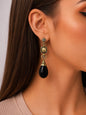 Women's Fashion Stud Earrings Elegant Floral Design Gold Tone Nickel Free Gift - Lumi and Leo