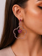 Women's Fashion Stud Earrings Elegant Floral Design Gold Tone Nickel Free Gift - Lumi and Leo