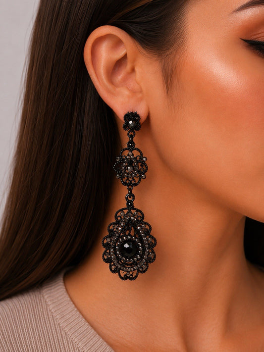 Women's Fashion Stud Earrings Elegant Floral Design Gold Tone Nickel Free Gift - Lumi and Leo
