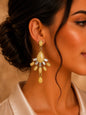Women's Fashion Stud Earrings Elegant Floral Design Gold Tone Nickel Free Gift - Lumi and Leo