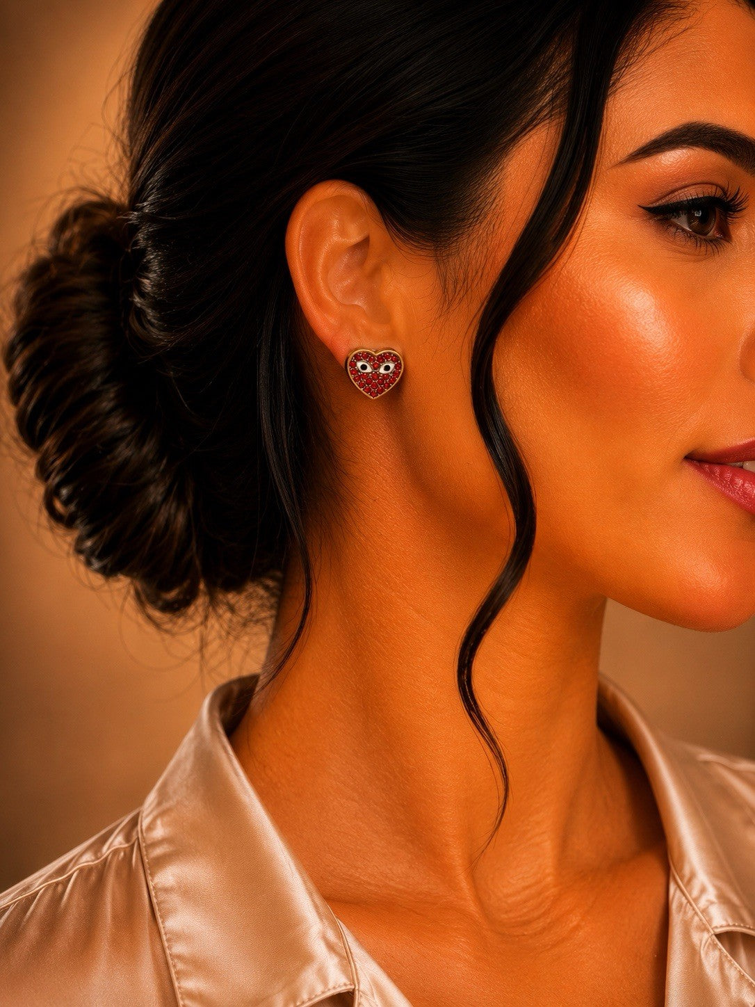 Women's Fashion Stud Earrings Elegant Floral Design Gold Tone Nickel Free Gift - Lumi and Leo