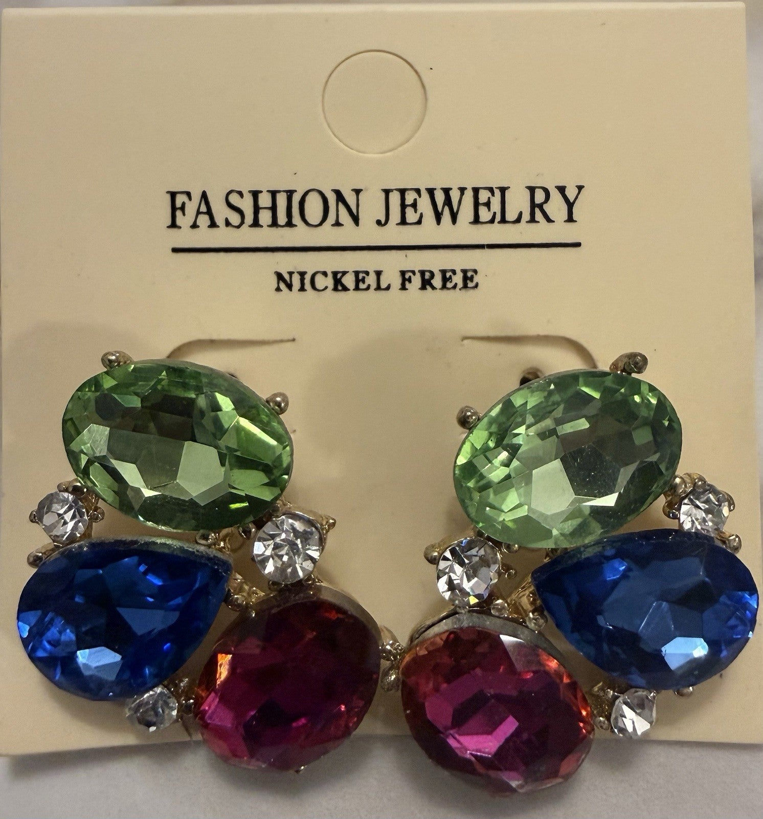 Women's Fashion Stud Earrings Elegant Floral Design Gold Tone Nickel Free Gift