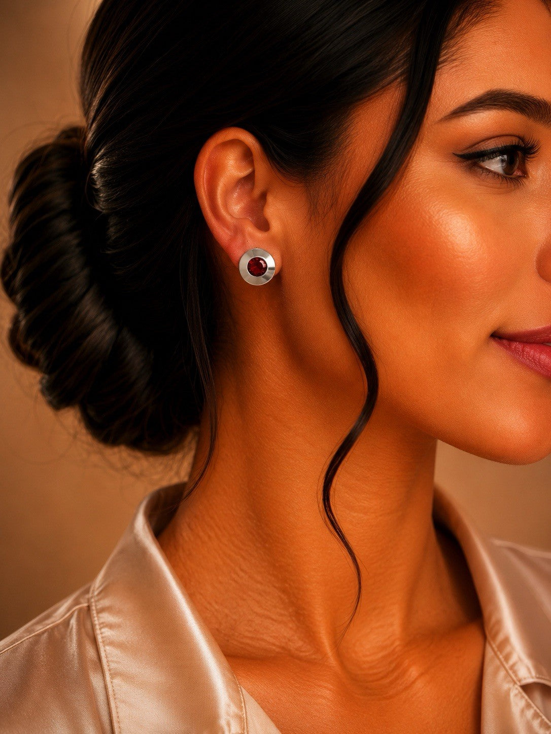 Women's Fashion Stud Earrings Elegant Floral Design Gold Tone Nickel Free Gift - Lumi and Leo