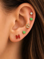 Women's Fashion Stud Earrings Elegant Floral Design Gold Tone Nickel Free Gift - Lumi and Leo