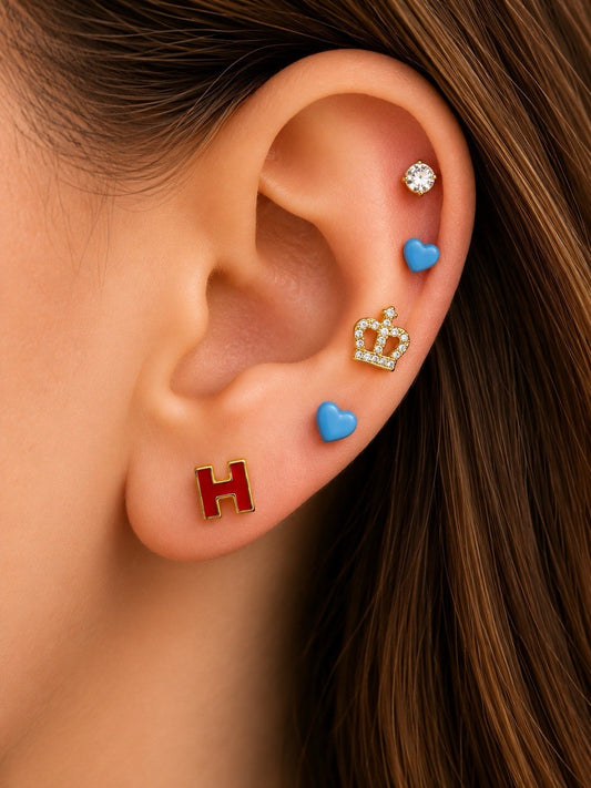 Women's Fashion Stud Earrings Elegant Floral Design Gold Tone Nickel Free Gift - Lumi and Leo
