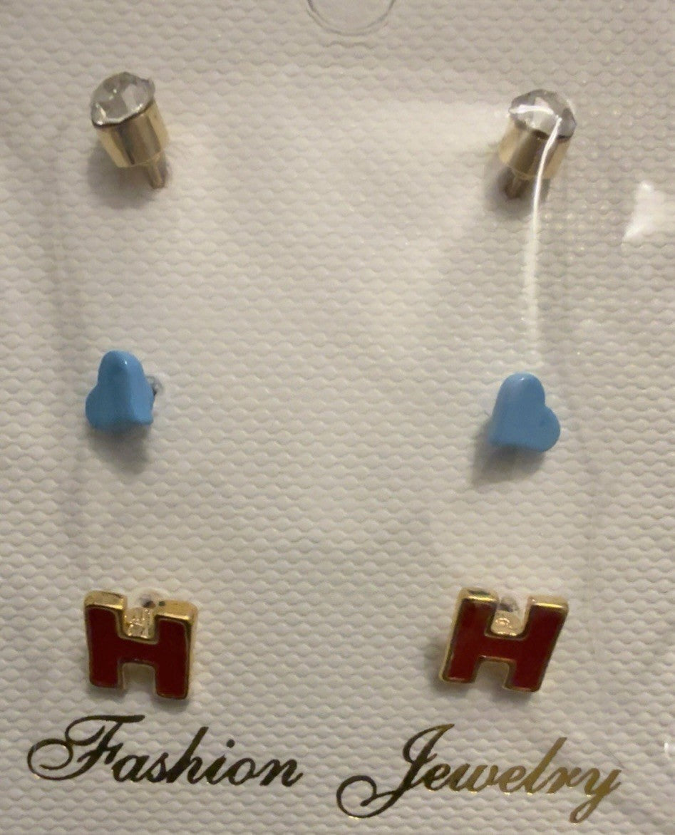 Women's Fashion Stud Earrings Elegant Floral Design Gold Tone Nickel Free Gift