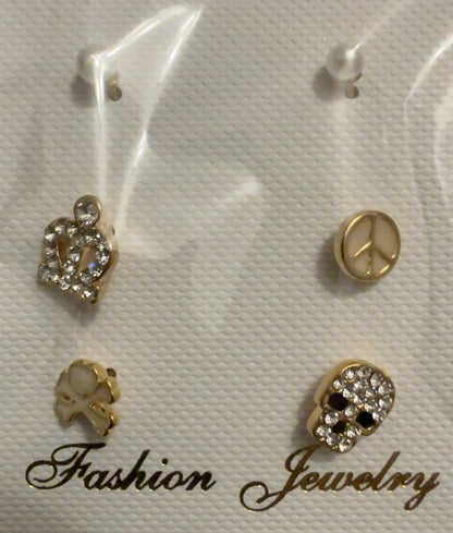 Women's Fashion Stud Earrings Elegant Floral Design Gold Tone Nickel Free Gift - Lumi and Leo